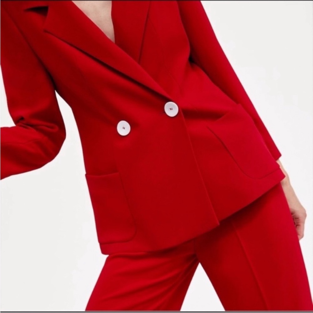 Zara Vibrant Red Women's Blazer